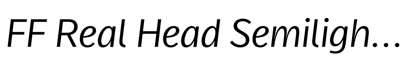 FF Real Head Semilight Italic
